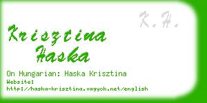 krisztina haska business card